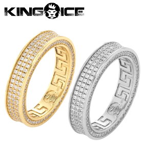 KING ICE キングアイス 指輪 リング TRIPLE-ROW INFINITY RING 14kゴールド 金 WHITE GOLD メンズ ブランド 人気[アクセサリー]