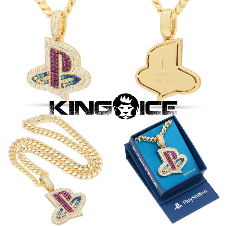 楽天市場】KING ICE キングアイス ネックレス PLAYSTATION LOGO 