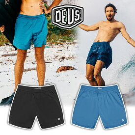 DeusExMachina デウスエクスマキナ ボードショーツ ショーツ 水着 Glide Swimshort ブラック ブルー サーフパンツ ビーチ 海パン Deus Ex Machina [衣類]