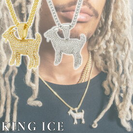 KING ICE ネックレス キングアイス NOTORIOUS B.I.G. X KING ICE - GOAT NECKLACE チェーン 14kゴールド ホワイトゴールド 金 人気 ユニセックス[アクセサリー] ユ00582