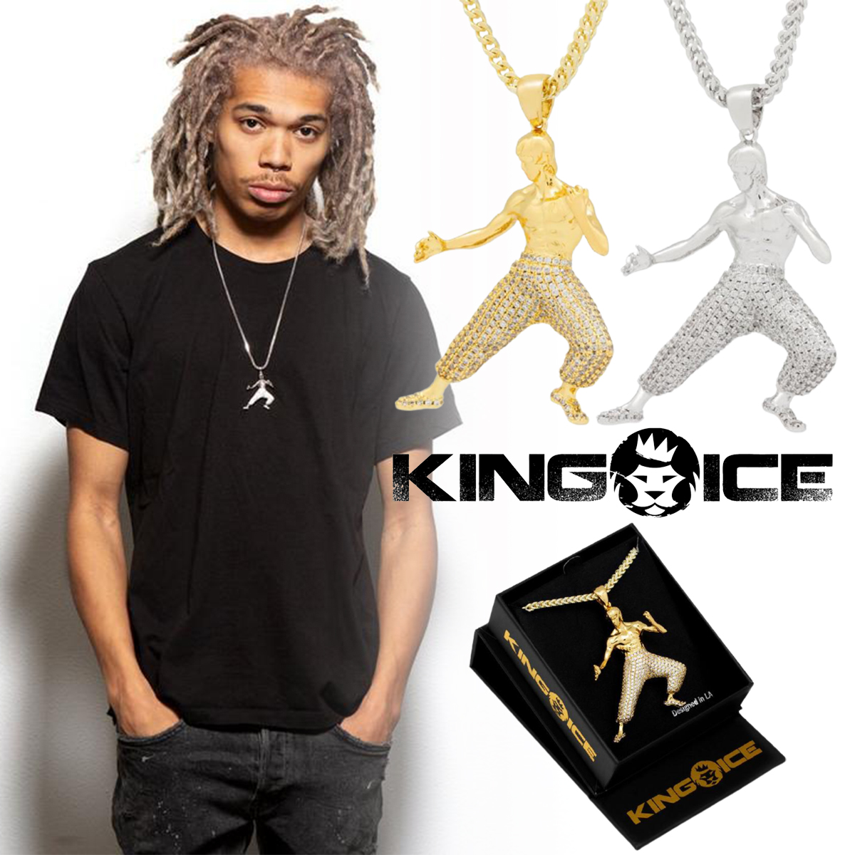 KING ICE キングアイス ネックレス MARTIAL ARTIST NECKLACE チェーン14kゴールド ホワイトゴールド 金  人気[アクセサリー] | s.s shop