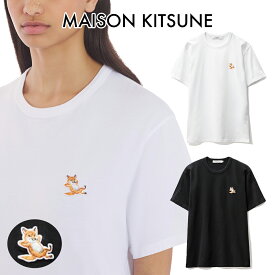 MAISON KITSUNE Tシャツ メゾン キツネ CHILLAX FOX PATCH CLASSIC T-SHIRT 半袖 刺繍 ロゴ ユニセックス メンズ レディース 正規品 GU00154 [衣類]