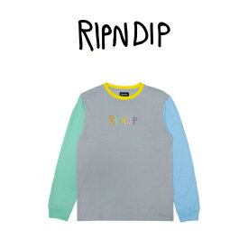 リップンディップ RIPNDIP ロンT Tシャツ Embroidered Logo L/S Shirt Multi マルチ 長袖 ロングスリーブ トップス スケーター ストリート メンズ レディース Rip N Dip[衣類]
