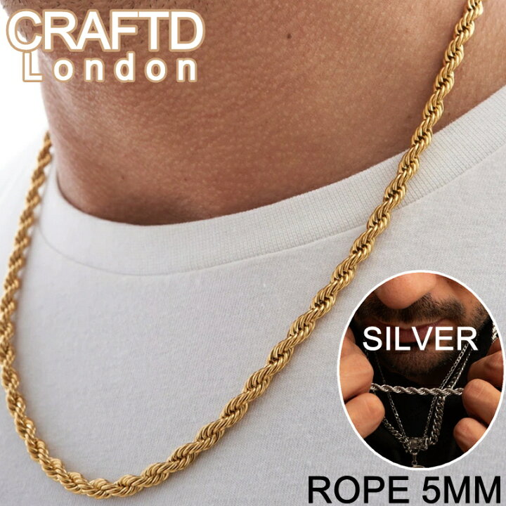 楽天市場】CRAFTD London ネックレス ROPE ロープ チェーン 5mm メンズ 