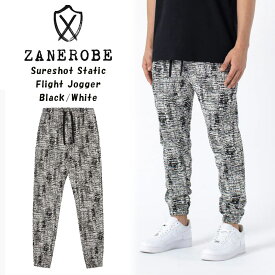 ZANEROBE ジョガーパンツ ゼインローブ Sureshot Static Flight Jogger Black / White スキニー パンツ ボトムス メンズ Ron Herman ロンハーマン 正規品[衣類]