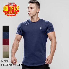 ヘラヒーロー HERA x HERO DLUXX T-SHIRT 半袖 Tシャツ メンズ ジムウェア スポーツウェア 重ね 大きいサイズ 黒 スポーティ 筋トレ[衣類]
