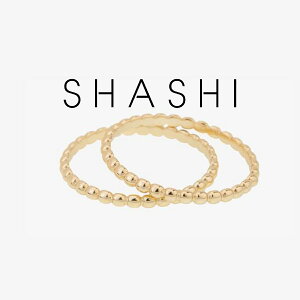 SHASHI �V���V �w�� �����O 2�Z�b�g Pebble Ring Set �S�[���h �A�N�T�Z���[ �a���� �v���[���g �M�t�g ���蕨 ���j�� �p�[�e�B�[ ������ �񎟉� �l�C �z���C�g�f�[ [�A�N�Z�T���[]