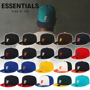 �G�b�Z���V�����Y �j���[�G�� �X�q �L���b�v 59FIFTY FEAR OF GOD ESSENTIALS F���S Fitted Cap 20�J���[ ���A �����Y ���j�Z�b�N�X ���K�i[�X�q]