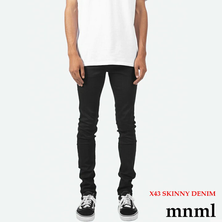 楽天市場】mnml デニム ミニマル スキニー パンツ X43 SKINNY DENIM 