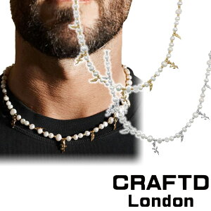 CRAFTD London lbNX PENDANT REAL PEARL NECKLACE y_g A p[ Y Ntgh 50Z` 55Z` 18kS[h Vo[  lC[ANZT[]