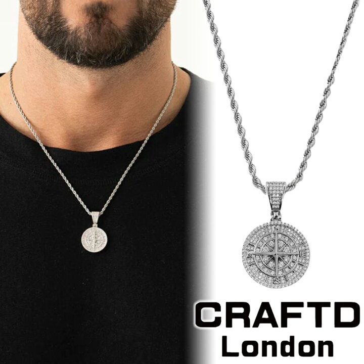 楽天市場】CRAFTD London ネックレス ICED COMPASS PENDANT コンパス  