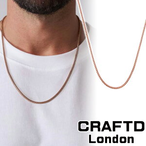 CRAFTD London �l�b�N���X CALI CHAIN 2mm �J�� �`�F�[�� �y���_���g �����Y �N���t�g�����h�� 50cm 55cm 60cm ���[�Y�S�[���h �l�C[�A�N�Z�T���[]