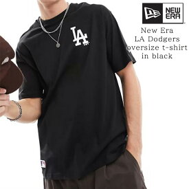 ニューエラ Tシャツ New Era オーバーサイズ LA Dodgers oversize t-shirt in black ロサンゼルス ドジャース レディース メンズ ユニセックス 正規品[衣類] ユ00582