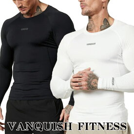 ヴァンキッシュ ロンT VANQUISH FITNESS 長袖 ロングスリーブ Tシャツ コンプレッション VANQUISH UTILITY LONG SLEEVE BASE LAYER TOP メンズ 筋トレ ジム ウエア スポーツ 正規品[衣類]ユ00582