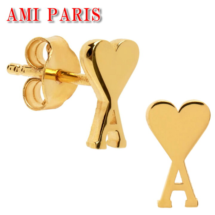 楽天市場】AMI Paris ピアス アミ パリス AMI Gold Ami de Cur Single  