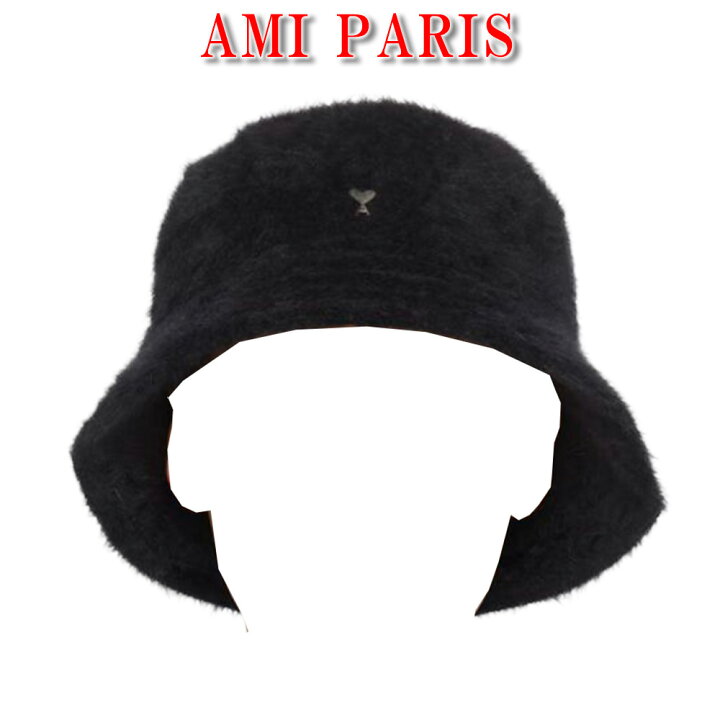 楽天市場】AMI Paris バケットハット 帽子 アミ パリス Black Ami De 