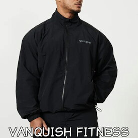 ヴァンキッシュ フィットネス トラック ジャケット VANQUISH BLACK OVERSIZED TRACK JACKET メンズ 筋トレ ジム ウエア スポーツウェア イギリス 正規品[衣類]ユ00572