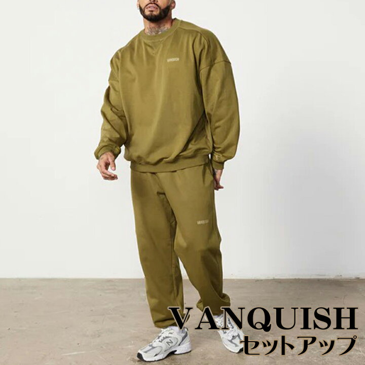 楽天市場】ヴァンキッシュ セットアップ VANQUISH ESSENTIAL OLIVE 