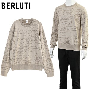 �x�����b�e�B BERLUTI �X�N���b�g �n�C�Q�[�W �E�[���Z�[�^�[ R29KRL247-001-D55 WOOLLY BEIGE�y�V��z