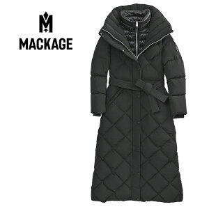 �}�b�J�[�W�� MACKAGE 2way �_�E�����C�i�[ �����O�R�[�g LAURELLA-BLACK�y�V��z