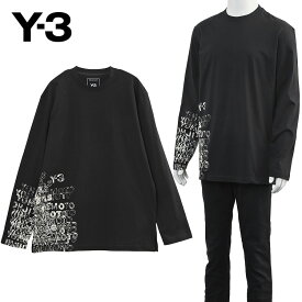 Y-3 GFX ロンT 長袖 Tシャツ リラックスフィット LONG SLEEVE TEE KR2239-BLACK【新作】
