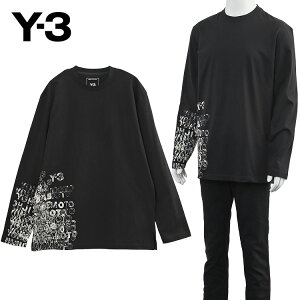 Y-3 GFX ����T ���� T�V���c �����b�N�X�t�B�b�g LONG SLEEVE TEE KR2239-BLACK�y�V��z