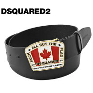 ディースクエアード DSQUARED2 ベルト Canadian Flag Plaque Belt BEM0641-12900001-2124 レザー エナメ…