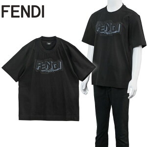 �t�F���f�B FENDI T�V���c FY0936-AW0W-F0QA1 �u���b�N Fendi Pop Pois �h�J �R�b�g��100�� �N���[�l�b�N �����Y �C�^���A���y�V��z