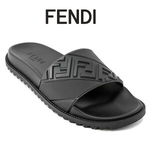 �t�F���f�B FENDI �X���C�h�T���_�� 7X1377-ABO2-F0QA1 �u���b�N FF�^�����o���h ���o�[�T���_�� �y�ʃt�b�g�x�b�h �����Y �C�^���A���y�V��z