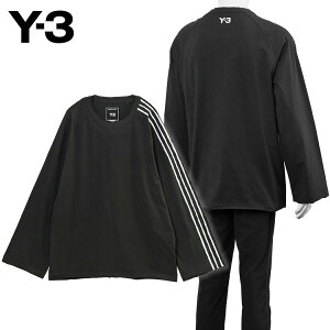 ���C�X���[ Y-3 �J�b�g�I�t �����O�X���[�uT�V���c RAW EDGE 3 STRIPES LONG SLEEVE TEE KQ9795 BLACK �����Y �����y�V��z