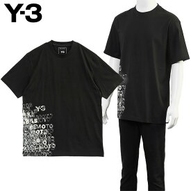 ワイスリー Y-3 グラフィック ショートスリーブ Tシャツ メンズ KR2223 ブラック シングルジャージー ルーズフィット 半袖【新作】