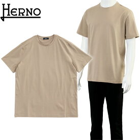 ヘルノ HERNO スーパーファインコットンストレッチ Tシャツ JG000174U-52003-2600 メンズ TORTORA CHIARO ライトトープ【新作】