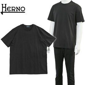 ヘルノ HERNO スーパーファインコットンストレッチ Tシャツ JG000174U-52003-9300 メンズ NERO ブラック【新作】