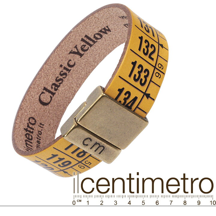 楽天市場】センチメトロ ilcentimetro レザーブレスレット イエロー 