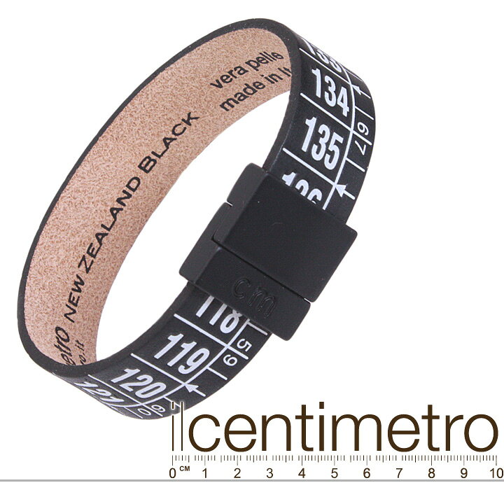 楽天市場】センチメトロ ilcentimetro レザーブレスレット ブラック 