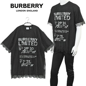 バーバリー BURBERRY レース オーバーレイ Tシャツ 8042696-A1189 BLACK【SALE10】