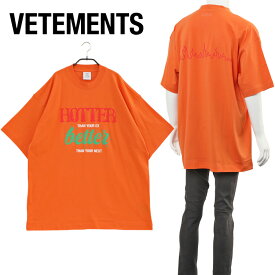 ヴェトモン VETEMENTS HOTTER THAN YOUR EX better 半袖 Tシャツ UE52TR210X-1611-ORANGE【SALE】