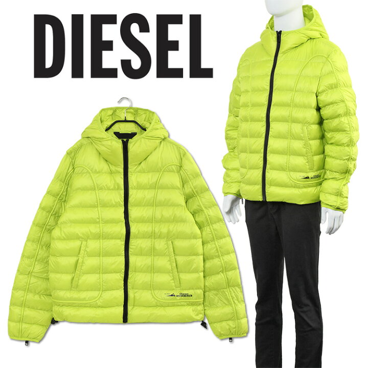 楽天市場】DIESEL フーデッド パデッドジャケット バイカージップ 