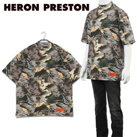 ヘロンプレストン HERON PRESTON 迷彩 モックネック Tシャツ SS TURTLENECK CAMO HMAA021S22JER001-5901【SALE】