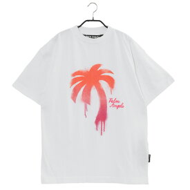 パーム エンジェルス Palm Angels ピュア コットン スプレー パーム Tシャツ PMAA001F22JER011-0132【新作】【SALE】