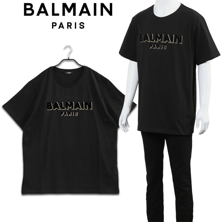 楽天市場】バルマン BALMAIN テクスチャー Balmainロゴ コットンT 