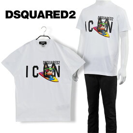 ディースクエアード DSQUARED2 アイコン チロドッグ Tシャツ ICON Ciro Coll Tee S79GC0064-S23009-100【新作】【SALE】