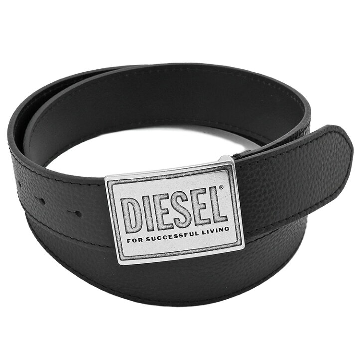 楽天市場】ディーゼル ベルト DIESEL スクエアバックル レザーベルト 