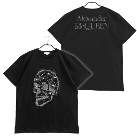 【送料無料】アレキサンダー マックイーン ALEXANDER McQUEEN セレスティアル クリスタル スカル Tシャツ 735267-QUZ44-0901【新作】【SALE】