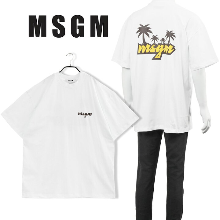 楽天市場】エムエスジーエム MSGM Tシャツ パームツリーロゴ バック 
