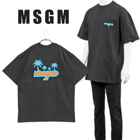 【送料無料】エムエスジーエム MSGM Tシャツ パームツリーロゴ バックプリント 3440MM193-237002-99【新作】【SALE】