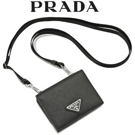プラダ 財布 PRADA サフィアーノレザー カードケース ネックストラップ 2MR035-QHH-F0002 NERO【新作】【SALE10】