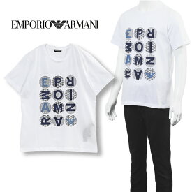 EMPORIO ARMANI アルマーニ Tシャツ ビーチ Tシャツ サークルロゴ 211818-3R470-00010 ホワイト【新作】【SALE】