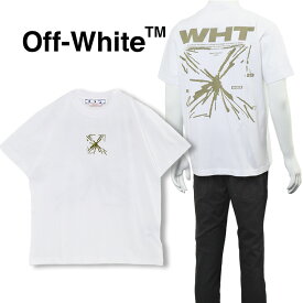 オフホワイト Off-White Tシャツ スプラッシュ アロー スリム OMAA027S23JER005-0117 ホワイト/ベージュ【新作】【SALE】