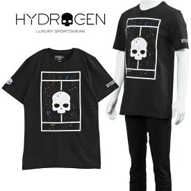 ハイドロゲン HYDROGEN テニスコート Tシャツ TENNIS COURT TEE T00720-G48 BLACK PAINT【新作】【SALE】